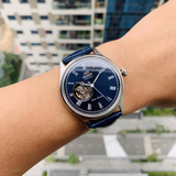 Orient Open Heart Blue Leather Strap Men Watch FAG00004D0