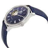 Orient Open Heart Blue Leather Strap Men Watch FAG00004D0