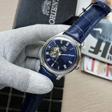 Orient Open Heart Blue Leather Strap Men Watch FAG00004D0