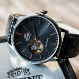 ORIENT FAG02001B0 BLACK LEATHER MEN'S WATCH