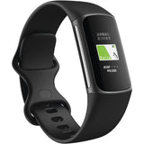 Fitbit Charge 5, Black/Graphite Black Silicone Strap Unisex Smartwatch FB421BKBK-FRCJK