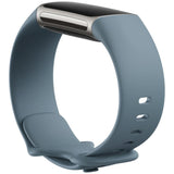 Fitbit Charge 5, Steel Blue/Platinum Silicone Strap Unisex Smartwatch FB421SRBU-FRCJK