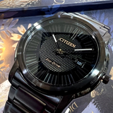 Citizen Eco-Drive Black Dial With Black Stainless Steel Strap Women Watch FE6017-85E