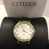 CITIZEN FE7042-07D BLACK LEATHER WOMEN'S WATCH