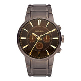 FOSSIL FS4357 CHRONOGRAPH BROWN DIAL IP STAINLESS STEEL BRACELET MEN'S WATCH