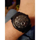 Fossil Chronograph Black Dial And Stainless Steel Strap Men Watch FS4487