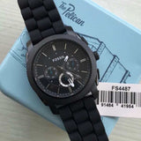 Fossil Chronograph Black Dial And Stainless Steel Strap Men Watch FS4487
