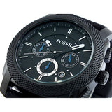 Fossil Chronograph Black Dial And Stainless Steel Strap Men Watch FS4487