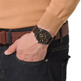Fossil Machine Mid-Size Chronograph Brown Leather Men's Watch FS4656