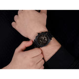 FOSSIL MACHINE MID-SIZE CHRONOGRAPH BLACK STAINLESS STEEL FS4682IE MEN'S WATCH