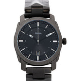 FOSSIL FS4774 MACHINE SMOKE ROUND BLACK DIAL ION-PLATED STAINLESS STEEL MEN'S WATCH