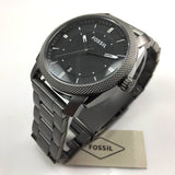 FOSSIL FS4774 MACHINE SMOKE ROUND BLACK DIAL ION-PLATED STAINLESS STEEL MEN'S WATCH