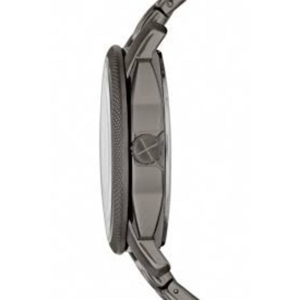 FOSSIL FS4774 MACHINE SMOKE ROUND BLACK DIAL ION-PLATED STAINLESS STEE ...