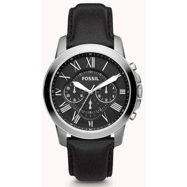 FOSSIL FS4812 CHRONOGRAPH BLACK LEATHER MEN WATCH