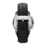 FOSSIL GRANT CHRONOGRAPH SILVER STAINLESS STEEL FS4812IE BLACK LEATHER STRAP MEN'S WATCH - H2 Hub Watches