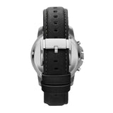 FOSSIL GRANT CHRONOGRAPH SILVER STAINLESS STEEL FS4812IE BLACK LEATHER STRAP MEN'S WATCH - H2 Hub Watches