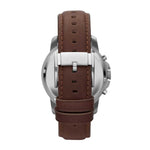 FOSSIL GRANT CHRONOGRAPH SILVER STAINLESS STEEL FS4813 BROWN LEATHER STRAP MEN'S WATCH - H2 Hub Watches