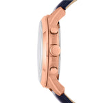 FOSSIL GRANT CHRONOGRAPH ROSE GOLD STAINLESS STEEL FS4835IE BLUE LEATHER STRAP MEN'S WATCH - H2 Hub Watches