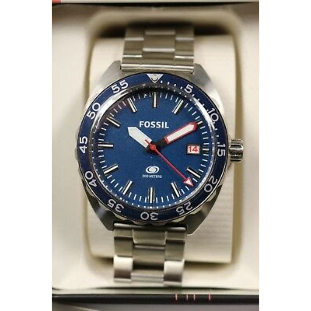 FOSSIL BREAKER ANALOG QUARTZ SILVER STAINLESS STEEL FS5048 MEN S WATCH H2 Hub