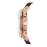 FOSSIL GRANT CHRONOGRAPH ROSE GOLD STAINLESS STEEL FS5068 BROWN LEATHER STRAP MEN'S WATCH - H2 Hub Watches