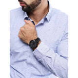 FOSSIL GRANT FS5132 LEATHER STRAP MEN'S WATCH