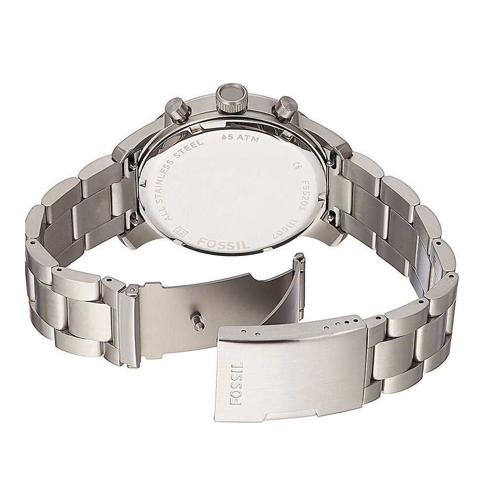 FOSSIL PILOT CHRONOGRAPH SILVER STAINLESS STEEL FS5203 MEN'S WATCH - H2 Hub Watches