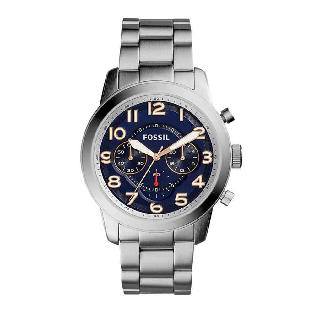 FOSSIL PILOT CHRONOGRAPH SILVER STAINLESS STEEL FS5203 MEN'S WATCH - H2 Hub Watches
