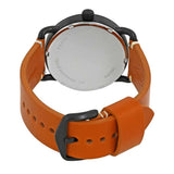 FOSSIL THE COMMUTER ANALOG QUARTZ BLACK STAINLESS STEEL FS5276 BROWN LEATHER STRAP MEN'S WATCH - H2 Hub Watches
