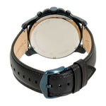 FOSSIL GRANT CHRONOGRAPH BLUE STAINLESS STEEL FS5342 BLACK LEATHER STRAP MEN'S WATCH - H2 Hub Watches