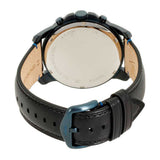 FOSSIL GRANT CHRONOGRAPH BLUE STAINLESS STEEL FS5342 BLACK LEATHER STRAP MEN'S WATCH - H2 Hub Watches