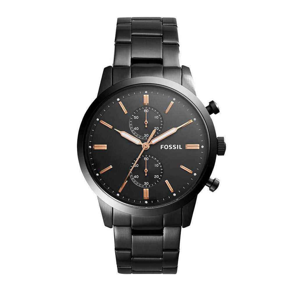 FOSSIL TOWNSMAN CHRONOGRAPH BLACK STAINLESS STEEL FS5379 MEN'S WATCH - H2 Hub Watches
