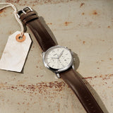 FOSSIL NEUTRA CHRONOGRAPH SILVER STAINLESS STEEL FS5380P BROWN LEATHER STRAP MEN'S WATCH