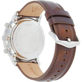 FOSSIL NEUTRA CHRONOGRAPH SILVER STAINLESS STEEL FS5380P BROWN LEATHER STRAP MEN'S WATCH