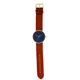 FOSSIL FS5473P ESSENTIALIST GOLD ROUND LEATHER MEN'S WATCH