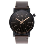 FOSSIL FS5552 MINIMALIST THREE HAND DARK BROWN LEATHER MEN'S WATCH