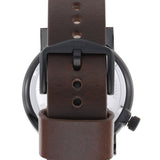 FOSSIL FS5552 MINIMALIST THREE HAND DARK BROWN LEATHER MEN'S WATCH