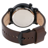 FOSSIL FS5552 MINIMALIST THREE HAND DARK BROWN LEATHER MEN'S WATCH
