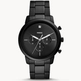 FOSSIL NUETRA CHRONOGRAPH BLACK STAINLESS STEEL MEN'S WATCH FS5583