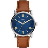 FOSSIL COPELAND FS5661 BROWN LEATHER MEN WATCH