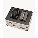 FOSSIL NUETRA FS5707 BLACK STAINLESS STEEL MEN'S WATCH