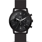 FOSSIL NUETRA FS5707 BLACK STAINLESS STEEL MEN'S WATCH