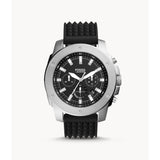 FOSSIL FS5715 Mega Machine Chronograph Black Silicone Watch