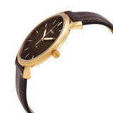 Fossil Black Dial And Brown Leather Strap Women Watch FS5756