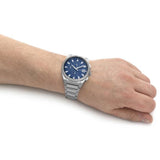 FOSSIL FS5795 BLUE DIAL STAINLESS STEEL MEN WATCH