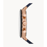 FOSSIL FORRESTER FS5814 CHRONOGRAPH NAVY LEATHER MEN'S WATCH