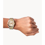 FOSSIL FS5823 EVERETT THREE HAND TWO TONE STAINLESS STEEL MEN'S WATCH