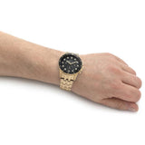 Fossil FS5836 Black Dial Gold Stainless Steel Ladies Watch