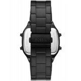 FOSSIL RETRO DIGITAL FS5845 BLACK STAINESS STEEL MEN WATCH