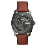 FOSSIL FS5900 MACHINE THREE-HAND DATE BROWN LEATHER MEN'S WATCH