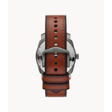 FOSSIL FS5900 MACHINE THREE-HAND DATE BROWN LEATHER MEN'S WATCH
